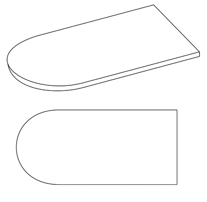 Dekton Découpe 1/2 cercle