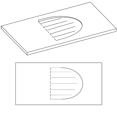 Egouttoir décaissé