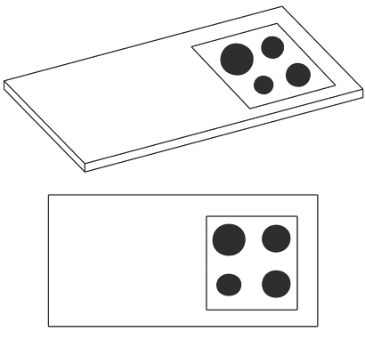 Trou plaque de cuisson